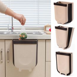 Kitchen Hanging Trash Can Foldable Garbage Can Home Outdoor Portable Telescopic Picnic Waste Bin for Bathroom Bedroon Office Car LJ200815
