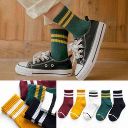 5 Pairs / Lot Kids Socks New Spring Summer Autumn And Winter Breathable Mesh Boys Girls Socks 3- 11 Year Children Socks G220223