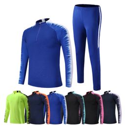 Soccer Jersey Coat Men's Sport Tracksuit Customise Sportwear Suit Half Zipper Suits Outwear Jacket+Pants Sets Asian Size 2XS-4XL 201119
