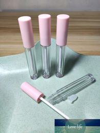 50pcs Round Lip Gloss Tubes 4ml Lip Bottle Empty Cosmetic Containers Pink Travel Transparent Plastic Lipgloss Bottle