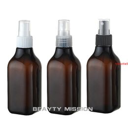 BEAUTY MISSION 24 pcs 200ml brown Liquid plastic spray pump bottle R24 Empty cosmetics bottles 200 cc amber PET bottlegood qualtity