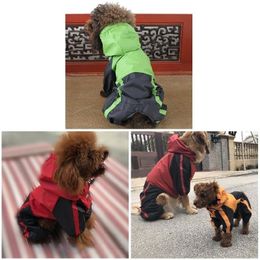 Pet Dog Clothes Rain Snow Coats Waterproof Raincoats 4 Legs Raincoat for Small Medium Large Dogs FPing 201030