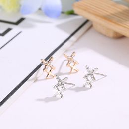 Double X letter earrings X Element Stud Earrings beautifully