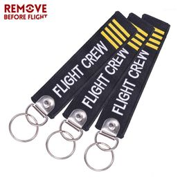 Keychains 30 PCS/LOT Flight Crew Keychain For Aviation Gift Embroidery Key Chain Fashion Jewellery Promotion Christmas Gifts1