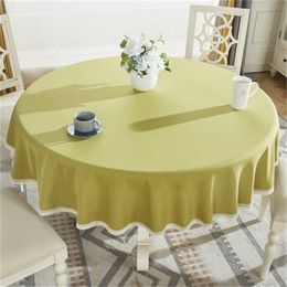 Round tablecloth, cotton and linen household thickening European pastoral round table cloth, coffee table cloth T200707