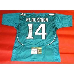 Mitch Custom Football Jersey Men Youth Women Vintage 14 JUSTIN BLACKMON AASH Rare High School Size S-6XL or any name and number jerseys