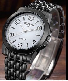 2021WLISTH Quartz Wrist Watch Military Steel Waterproof Male Clock Relogio Masculino