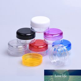 15g X 50 Coloured Empty Plastic Cosmetic Containers with Lids ,Lip Balm Pot , Cream Sample Display Jar 15cc, Makeup Bottles Can