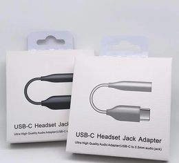 Type-C USB-C male to 3.5mm Earphone cable Adapter AUX audio female Jack for Samsung note 10 20 plus with retail packaging box