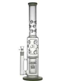 Vintage New 19inch Perc Glass BONG Hookah Smoking Pipes Oil Burner with bowl can put customer logo
