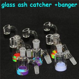 hookahs 14mm 18mm male recycler ash catcher 45 degree percolator bubbler Philtre adapter for glass bong water bongs