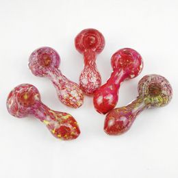 glass smoking hand pipe pink purple pipes hand spoon pipe amazing heady glass