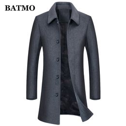BATMO new arrival winter high quality wool long trench coat men,men's wool casual jackets,plus-size M-7XL 1716 201223