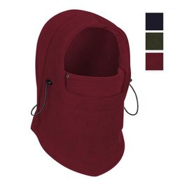 Fleece Hat Scarf 3 Color Autumn Winter Thicken Windproof Warm Cap With Shawl Women Men Beanie For Cycling Fishing Skating Caps & Masks