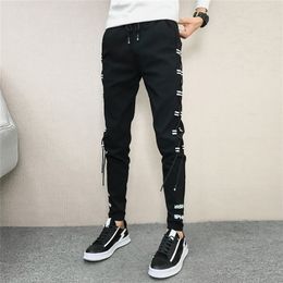 Korean Summer Brand New Streetwear Harem Pants Slim Fit Hip Hop All Match Casual Trousers Men Clothes 33-28 201113