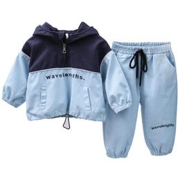 New autumn/winter children's clothing sets baby boy girl Jacket top+ pants toddler sportswear 2- Girls sports suit LJ201221