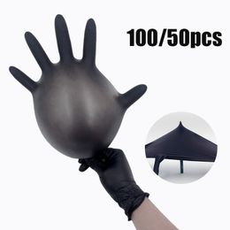 100/50pcs rubber Nitrile Thicken disposable gloves latex dishwashing Household kitchen cleaning hand sanitari glove garden Y200421