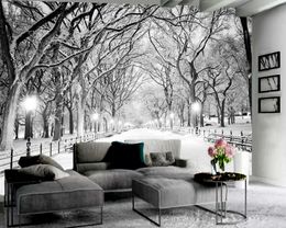 3d Bedroom Wallpaper Silver Winter Snow 3d Wallpaper Romantic Landscape Decorative Silk 3d Mural Wallpaper