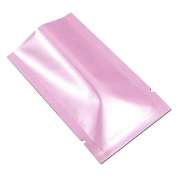 7x10 cm Pink Color Aluminum Foil Vacuum Sealable Packaging Bags Mylar Foil Heat Seal Sample Packets with Notches for Food Foil Type