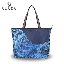 Shopping bag, Large Canvas Handbag, printing theme, marine women, large capacity leisure handbag, beach bag, eyelash bag, 220310