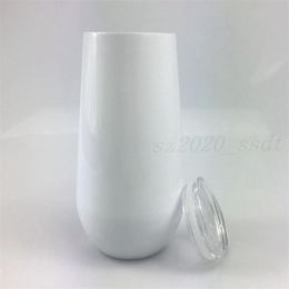 Sublimation Wine Tumbler 6oz Egg Tumbler With Lid Stainless Steel Blank DIY Vacuum Insulated Drink Beer Cup