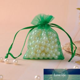 Organza Bag Jewellery Organiser 5x7cm 100pcs Green Organza Jewellery Packaging Bag Bolsas De Regalo Can Custom Logo