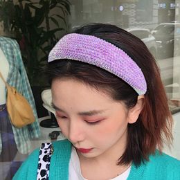 Women Headwear Diamonds Sponge Headband Shiny Padded Diamond Headband Crystal Hair Hoops Wedding Headdress Hair Accessories BT768