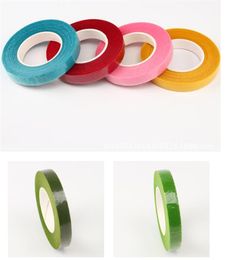 30 Yard Green Floral Stem Stationery Tape DIY Decorative Masking Tape Resealable Stretchy Tape Nylon Flower Supplies XB1