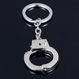 FREE SHIPPING BY DHL New Fashion Mini Handcuffs Key Chains Metal Handcuff Shaped Key Rings for Gifts WB2900