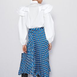 high neck ruffle blouse uk