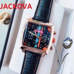 Super Version Big Square Men watches 43mm automatic Mechanical Black Leather Sapphire Glass Business Self-wind Wristwatches fashion star's choice