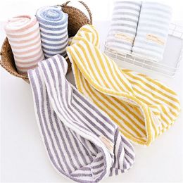 Fashion Microfiber Hair Drying Cap Stripe Colourful Coral Fleece Double Layer Fast Hair Drying Wrap Towel