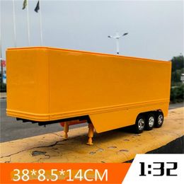 1/32 New Special Die-casting Metal Truck Container Desktop Display Collection Model About 38CM Long LJ200930