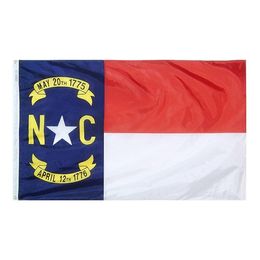 North Carolina Flag State of USA Banner 3x5 FT 90x150cm State Flag Festival Party Gift 100D Polyester Indoor Outdoor Printed Hot selling