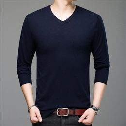 New Spring Pullover Men O-neck Solid Colour Long Sleeve Warm Slim Sweaters Men Men's Sweater Pull Male Clothing 201202