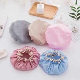 Wholesale Hot Selling Bath Cap Double Layer Waterproof Oil Proof Home Use PEVA Thick Shower Caps