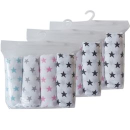 4 Pieces Newborn Muslin Diapers Baby Cotton Nappy Reusable Diapers Repeated Use Gauze Cloth Nappies 70*70 cm 201117