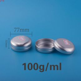 100ml Beautiful Aluminium Containers Nail Art Makeup Lip Gloss Cream Jar Metal Tin Cans Refillable Cosmetic Bottle 30pcs/lotgoods