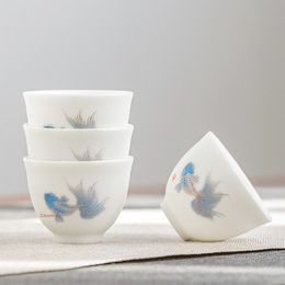 Individual Tea Master Cup Ceramic Whiteware Fish Tea Cup Ceramic Teacup