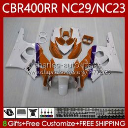Fairings Kit For HONDA CBR Orange purple 400 RR CC 400CC NC23 1994 1995 1996 1997 1998 1999 Body 66No.115 CBR400RR CBR400 RR 88-99 NC29 CBR 400RR 94 95 96 97 98 99 OEM Bodywork