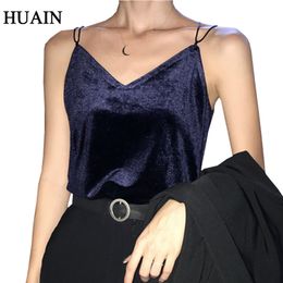 Summer Women Velvet Camis Top Casual Tank Top 2019 V-Neck Fitness Sleeveless Shirt Female Camisole Vest Strap Sexy Women Shirt Y200701