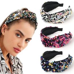 Sequins Headband Top Bowknot Women Head Hoops Wide Brimmed Wash Face Hair Band Girls Headwear Fashion Hair Accessories 5 Designs