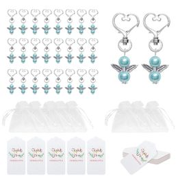 Angel Favor Keychains Thank You Tags Gift Bags Guest Return Favors Baby Shower Bridal Shower Wedding Gifts JK2101KD