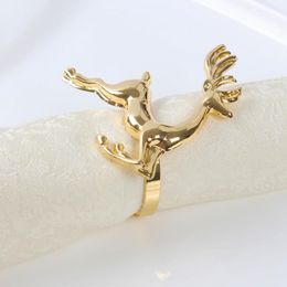 12pcs Fawn Animal Napkin Rings Christmas Holidays Wedding Parties Dinners Decorative Napkin Buckle Napkin Holder Tab jllVfl