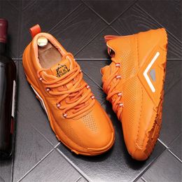 Multi-Function Hip Hop street Men's Platform Shoes Sneakers Leather Casual sports Shoes Zapatillas Hombre