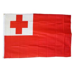 Tongan Flag High Quality 3x5 FT National Banner 90x150cm Festival Party Gift 100D Polyester Indoor Outdoor Printed Flags and Banners