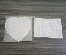 DIY Puzzle Heart love Shape Puzzle Hot Transfer Printing Blank Consumables Child Toys Gifts DH6964