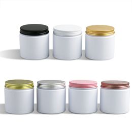 20 x 200G White Travel Empty PET Jars with Aluminium Screw Lids 200g 6.66oz Cream Cosmetic Containers packaging