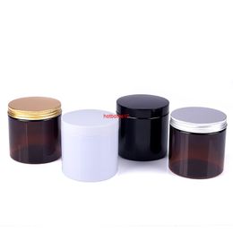 500ml X 12pcs Empty Cosmetic Cream Jar PET Container Pot Powder Mask Bottles With Screw Lid Canshipping