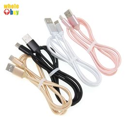 Nylon Braided Micro USB Cable Charging Sync Data Durable Sync Quick Charge Charger Cord for Android V8 Smart Phone 300pcs/lot